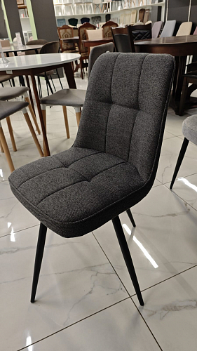 Стул на металлокаркасе Texas 4 поворотный темно-серый / черный из шоурума 3